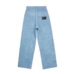 PLEATED DENIM JEAN BLANKET WASH
