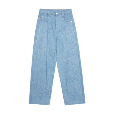 PLEATED DENIM JEAN